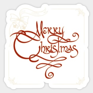 Merry Christmas Invitation Card Sticker